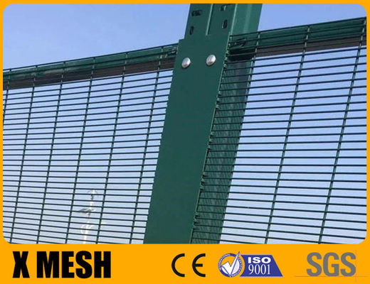 80mm X 100mm τετραγωνική στήλη αντι αναρρίχησης πλέγμα φράχτη πράσινο χρώμα για εμπορικό πεδίο